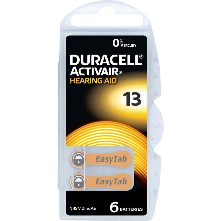 15527-duracell da13 easytab baterie do naslouchadel 6 ks